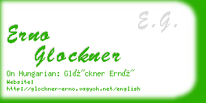 erno glockner business card